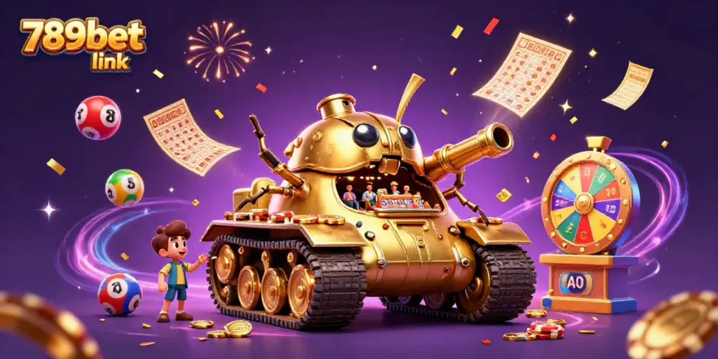 Engage with the thrilling 789bet link experience featuring a vibrant casino scene within a golden beetle tank.