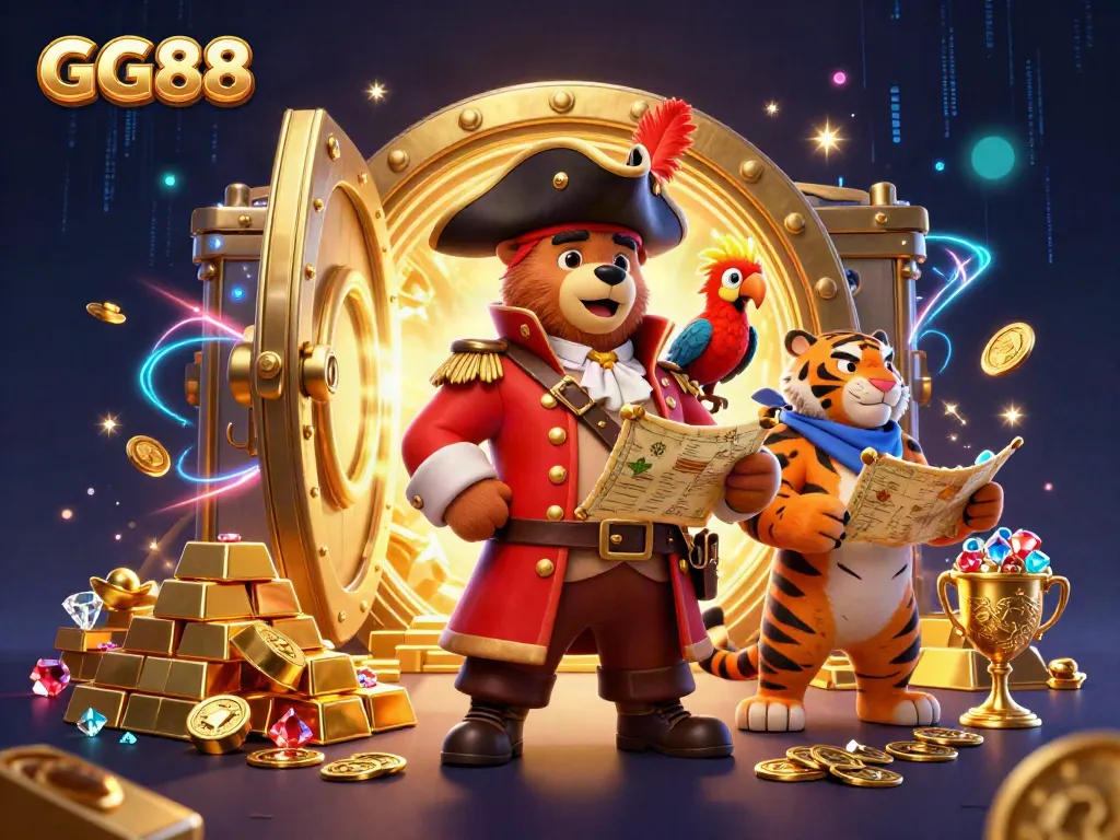 Experience exhilarating wins at GG88 with 3D pirate adventure and treasure, exciting gaming environment.