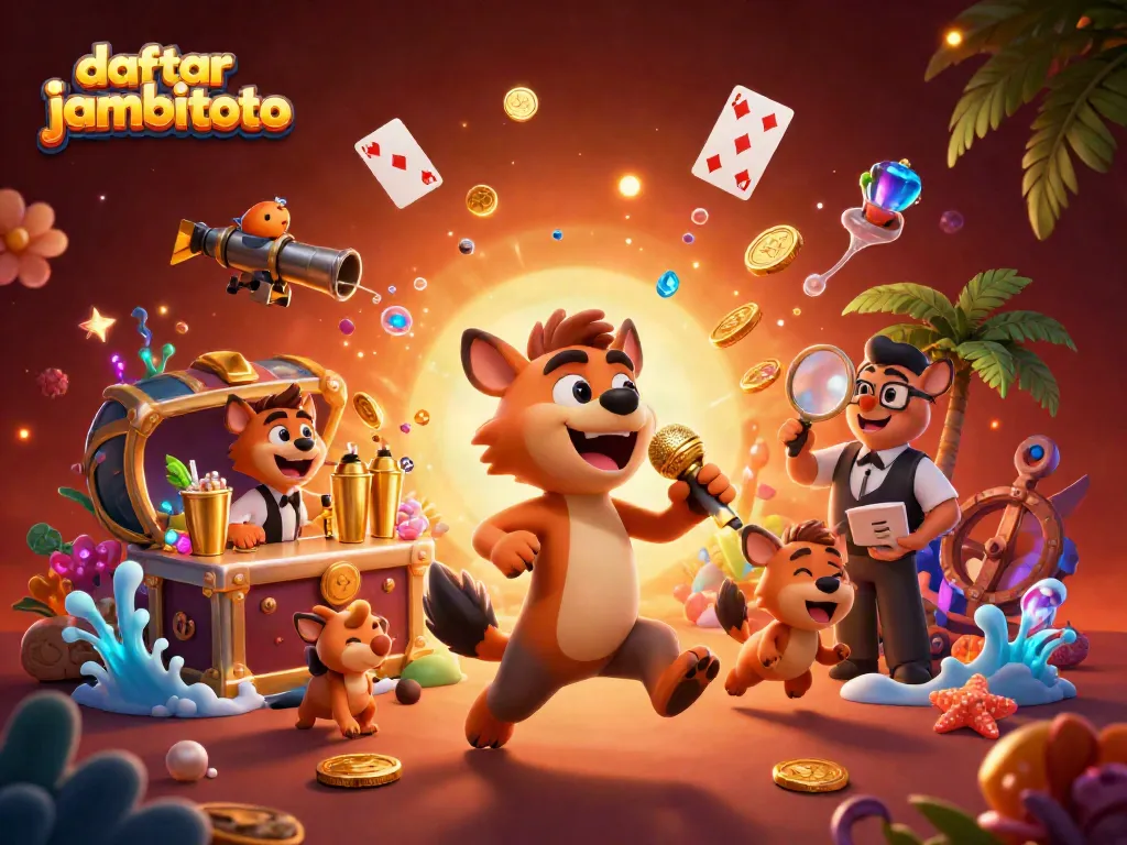 Experience the thrill at daftar jambitoto with a vibrant 3D hyena casino club illustration.