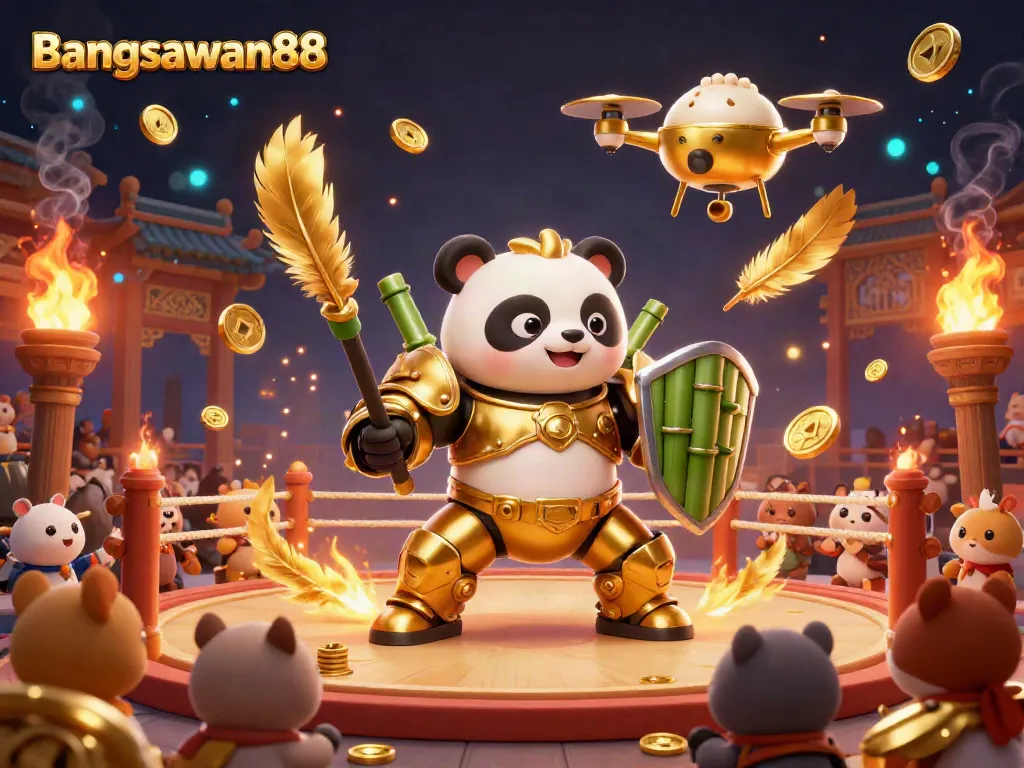 Bangsawan88 engages players with vibrant online casino action, featuring animated characters in an exhilarating arena.