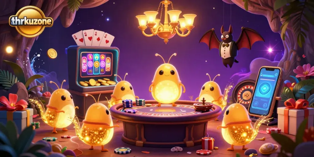 Engage with thrilling gaming experiences at thrkuzone with exciting glowworm-themed casino elements.